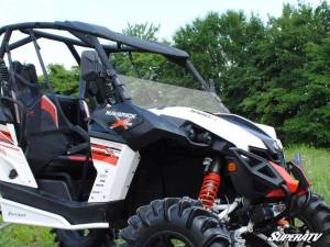 SuperATV - SuperATV Half Windshield for Can-Am (2013-18) Maverick (Scratch Resistant Polycarbonate - Clear) - Image 3