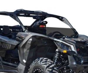 SuperATV - SuperATV Half Windshield for Can-Am (2017-26) Maverick X3 (Standard Polycarbonate - Dark Tint) - Image 1