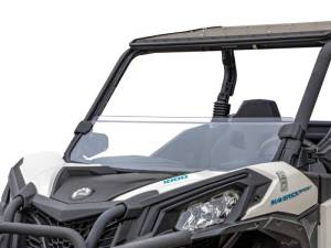 SuperATV - SuperATV Half Windshield for Can-Am (2018-26) Maverick Trail (Scratch Resistant Polycarbonate - Clear) - Image 1