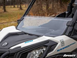 SuperATV - SuperATV Half Windshield for Can-Am (2018-26) Maverick Trail (Scratch Resistant Polycarbonate - Clear) - Image 3