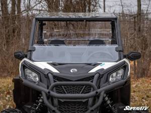 SuperATV - SuperATV Half Windshield for Can-Am (2019-26) Maverick Sport (Scratch Resistant Polycarbonate - Clear) - Image 2