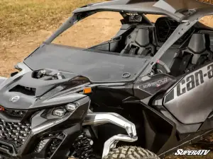 SuperATV - SuperATV Half Windshield for Can-Am (2024-26) Maverick R (Standard Polycarbonate - Dark Tint) - Image 2