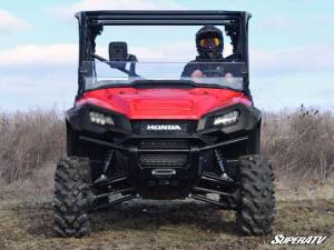 SuperATV - SuperATV Half Windshield for Honda (2016-26) Pioneer 1000 (Scratch Resistant Polycarbonate -Clear) - Image 3