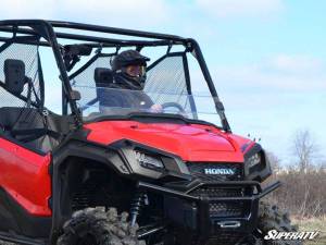 SuperATV - SuperATV Half Windshield for Honda (2016-26) Pioneer 1000 (Scratch Resistant Polycarbonate -Clear) - Image 4