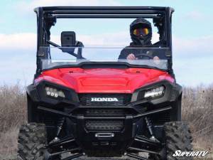 SuperATV - SuperATV Half Windshield for Honda (2016-26) Pioneer 1000 (Scratch Resistant Polycarbonate -Clear) - Image 5