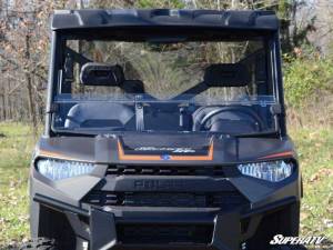 SuperATV - SuperATV Half Windshield for Polaris (2015-26) Ranger XP 1000 (Scratch Resistant Polycarbonate - Clear) - Image 4
