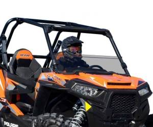 SuperATV - SuperATV Half Windshield for Polaris (2016-20) RZR S 1000 (Scratch Resistant Polycarbonate - Light Tint) - Image 1