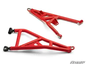 SuperATV - SuperATV High Clearance 1.5" Forward A-Arms for Polaris (2024-25) RZR XP 1000 (Heavy-Duty Chromoly Steel, Red) - Image 3