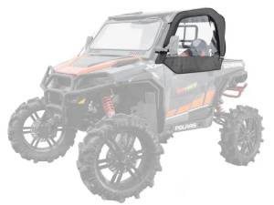 SuperATV - SuperATV Primal Soft Cab Enclosure Upper 2 Doors for Polaris (2020-26) General XP 1000 (2 Seat, Standard Polycarbonate - Light Tint  Rear Windshield) - Image 1