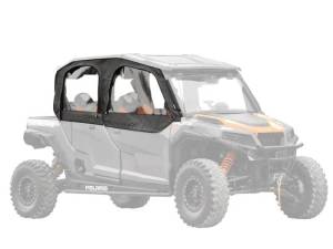 SuperATV - SuperATV Primal Soft Cab Enclosure Upper Doors for Polaris (2016-26) General 1000 (4 Seat, Standard Polycarbonate - Clear Rear Windshield) - Image 1