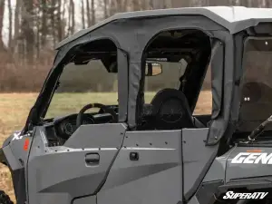 SuperATV - SuperATV Primal Soft Cab Enclosure Upper Doors for Polaris (2020-26) General XP 1000 (4 Seat, Standard Polycarbonate - Dark Tint Rear Windshield) - Image 2