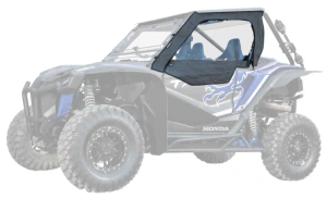 SuperATV - SuperATV Primal Soft Cab Enclosure Upper Doors for Honda (2019-26) Talon 1000 (w/ Standard Polycarbonate - Clear Rear Windshield) - Image 1