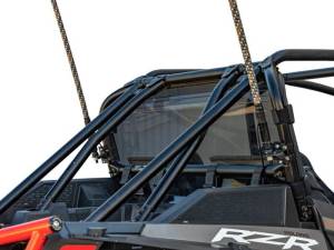 SuperATV - SuperATV Rear Windshield for Polaris (2018-21) RZR XP Turbo S (Standard Polycarbonate - Dark Tint) - Image 1