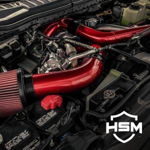 H&S Motorsports - H&S Motorsports Scorpion Piping Kit for Ford (2011-16) 6.7L Power Stroke (w/ Air Intake & 2015 Oil Feed Line, Raw Aluminum) - Image 4