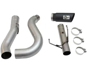 aFe - aFe Power Large Bore-HD 5" DPF-Back Exhaust System for Ram (2013-18) L6-6.7L [td] Cummins (w/ Leaf/Coil Spring Suspension, 409 Stainless Steel w/ Black Tip) - Image 7