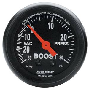 Auto Meter Z-Series, Vacuum/Boost 30" HG/30psi (Mechanical)