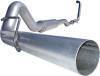 Exhaust - 4" Turbo/Down-Pipe Back Single Exit Exhaust - MBRP - MBRP 4" Turbo Back, Ford (2003-07) F-250/F-350, 6.0L Power Stroke, EC/CC, Single Side Exit, Aluminized (Stock Cat)