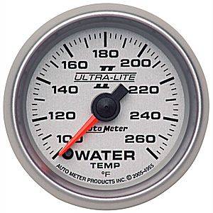 2-1/16" Gauges - Auto Meter Ultra Lite II Series - Autometer - Auto Meter Ultra Lite II Series, Water Temperature 100*-260*F (Full Sweep Electric)