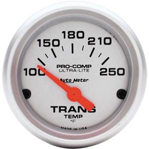 Auto Meter Ultra Lite Series, Transmission Temperature 100*-250*F (Short Sweep Electric)
