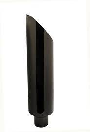 Silverline - Silverline Smoke Stack, 8"x36" Angle Cut (5" ID inlet) Black Stainless - Image 1