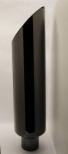 Silverline - Silverline Smoke Stack, 8"x36" Angle Cut (5" ID inlet) Black Stainless - Image 2