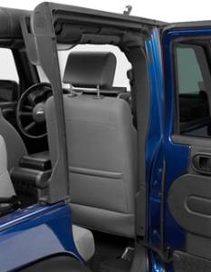 The driver's- and passenger's-side, OEM-style door surrounds install in seconds and include BeltRail channels that provide strong attachment points for your top. The door surrounds create an excellent seal against the elements, and they include mounting p