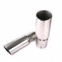 Exhaust Tips - Exhaust Tips, 5" Inlet - Diamond Eye Performance - Diamond Eye Exhaust Tip, 5" - 6" x 16" Angle, T-304 Stainless, Vented, Rolled Edge
