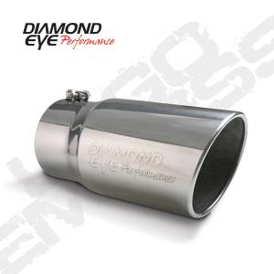 Diamond Eye Performance - Diamond Eye Performance Exhaust Tip,  4" Inlet - 5" Outlet - 12" Long, Logo Embossed, Stainless Steel - Image 3