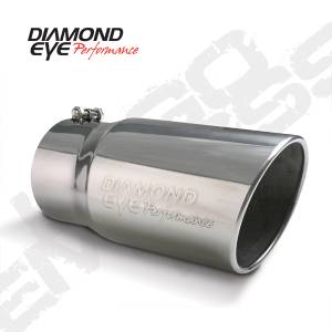 Diamond Eye Performance - Diamond Eye Performance Exhaust Tip,  5" Inlet - 6" Outlet - 12" Long, Logo Embossed, Stainless Steel - Image 3