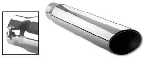 Different Trends - Different Trends Exhaust Tip, 4" - 6" x 18" Angle, T-304 Stainless, Single Wall Rolled Edge - Image 2