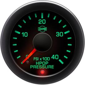 Isspro - Isspro EV2 Series Black Face/Red Pointer/Green Lighting, HPOP Pressure Gauge Kit (0-4000psi) - Image 2