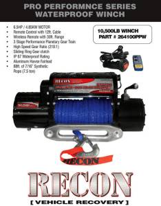 Recon - Recon Pro Performance Series Winch, 10,500lb (Waterproof) - Image 4