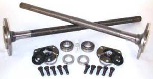 One piece short axles for Model 20 '76-'3 CJ5, and '76-'81 CJ7 with bearings and 29 splines, kit.